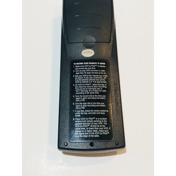 VCR CO-PILOT VCR Programming Remote Control Works On All VCRS Recorder 1998 - Picture 4 of 6
